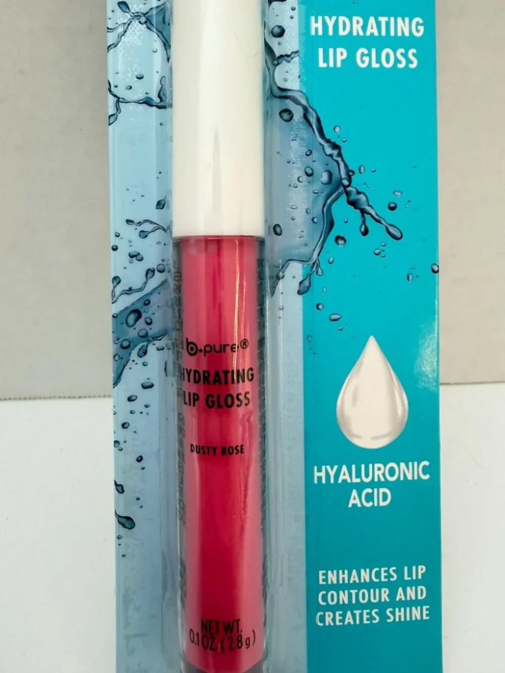 B Pure Hydrating Lip Gloss Dusty Rose Pink NEW Makeup Beauty